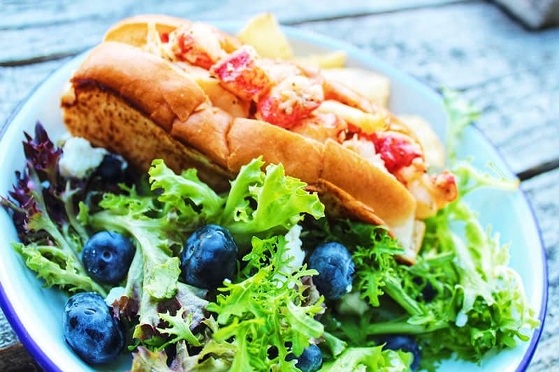 Hot Buttered Lobster Rolls & Wild Blueberry Vinaigrette Salad