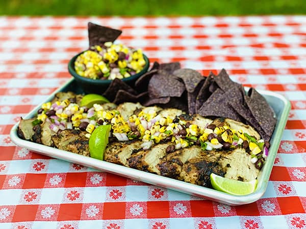 Corn & Black Bean Salsa with Cilantro Lime Pork Tenderloin