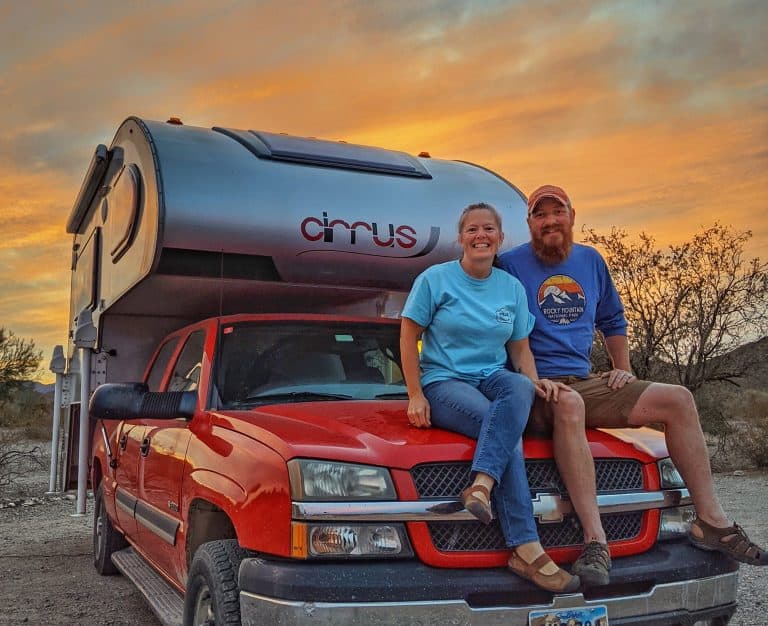 Josh and Amy of @chasingharley workamp together as they travel across the US