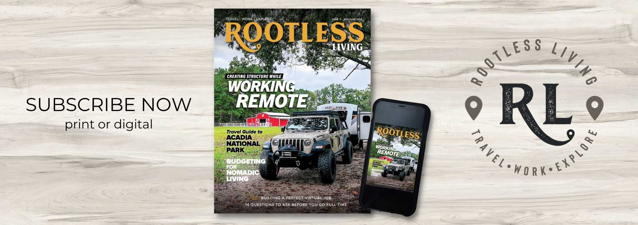 RLM015 Home Page Banner | Rootless Living Magazine