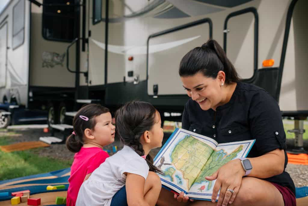 Angelica Kajiwara (toddlinacrossamerica.com) researches the cell service in each area her family camps beforehand.