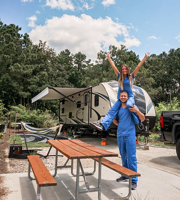 travel nurse living in a van